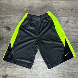 Nike Men's Athletic Shorts in Black and Neon Yellow